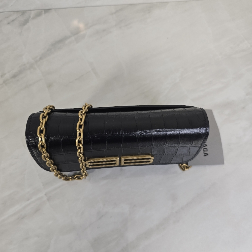 Balenciaga XS Gossip Croc Embossed Crossbody Bag - Picture 10 of 11